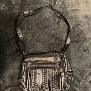 Elda Black PU Soft Leather Crossbody Bag Women’s Purse